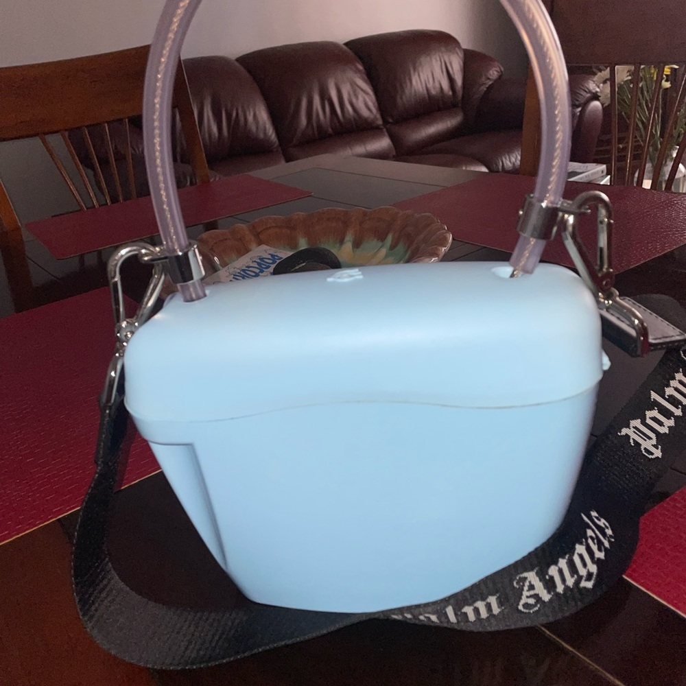 Blue Palm Angel Padlock Bag.